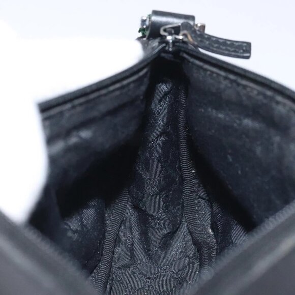 GUCCI Web Sherry Line Accessory Pouch Canvas Red Black 92820 Auth BA3614 - Picture 12 of 16